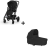 Коляска 2 в 1 Cybex Balios S Lux BLK 2025, Moon Black с дождевиком