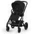 Коляска 2 в 1 Cybex Balios S Lux BLK 2025, Moon Black с дождевиком