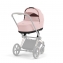 Коляска 2 в 1 Cybex Priam IV шасси Rose Gold, Peach Pink (Розовый)