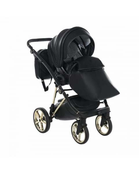 Коляска 2 в 1 Junama Air Ecco, JAE-03 (Черный / Рама золото)