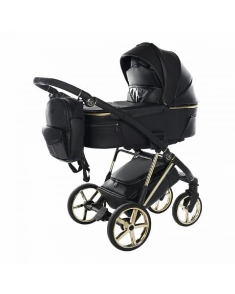 Коляска 2 в 1 Junama Air Ecco, JAE-03 (Черный / Рама золото)