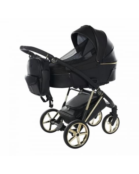 Коляска 2 в 1 Junama Air Ecco, JAE-03 (Черный / Рама золото)