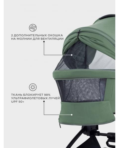 Коляска 2 в 1 Mowbaby Zoom PU Olive