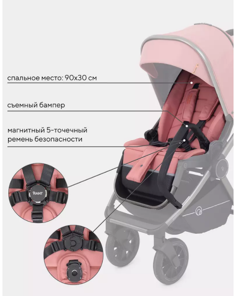 Коляска 2 в 1 Rant Falcon, Pink (Розовый)