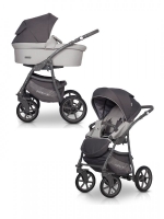 Коляска 2 в 1 Riko Basic Bella Pastel, 01 (Серый)
