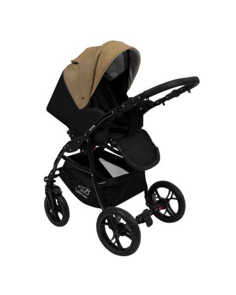 Коляска 2 в 1 Sweet Baby Vita, Beige / Black (Коричневый / Черный)
