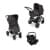 Коляска 3 в 1 ABC-Design Salsa 4 Air 2023, Dolphin / Автокресло Champagne (Черный / Черный)