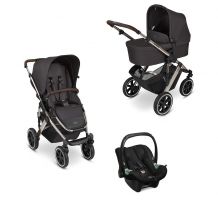 Коляска 3 в 1 ABC-Design Salsa 4 Air 2023, Dolphin / Автокресло Champagne (Черный / Черный)