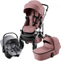 Коляска 3 в 1 Britax Roemer Smile 5Z, Dusty Rose (Розовый) + Автокресло Baby-Safe Core, Frost Grey (Серый)