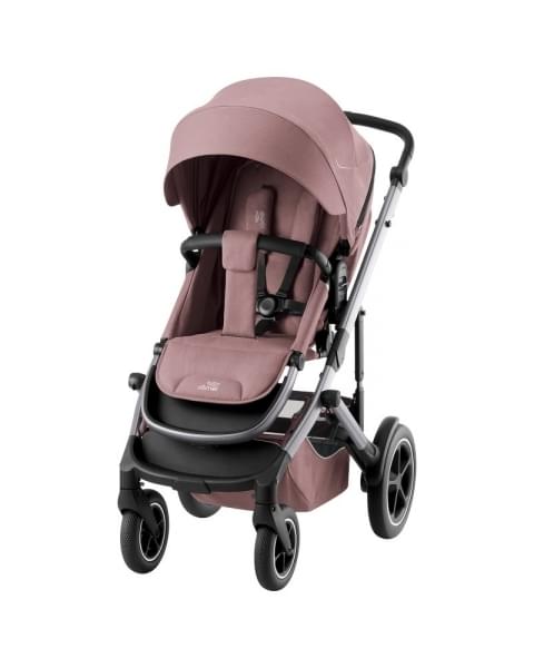 Коляска 3 в 1 Britax Roemer Smile 5Z, Dusty Rose (Розовый) + Автокресло Britax Roemer Baby-Safe Pro Classic (0-13 кг), Deep Black (Черный)