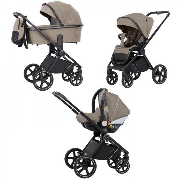 Коляска 3 в 1 Carrello Ultimo CRL-6519 / 2024 с регулировкой высоты, Pearl Beige (Бежевый)