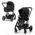 Коляска 3 в 1 Cybex Balios S Lux New 2023 шасси Black, Moon Black (Черный / шасси Черный / с дождевиком)