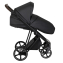 Коляска 3 в 1 Roan Sol Leather, Black Pearl (Черный)