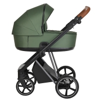 Коляска 3 в 1 Roan Sol Lux, Boho Green шасси Nikiel (Зеленый)