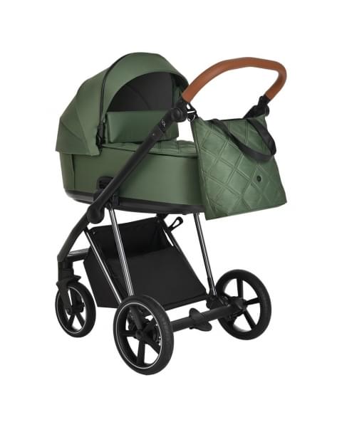 Коляска 3 в 1 Roan Sol Lux, Boho Green шасси Nikiel (Зеленый)