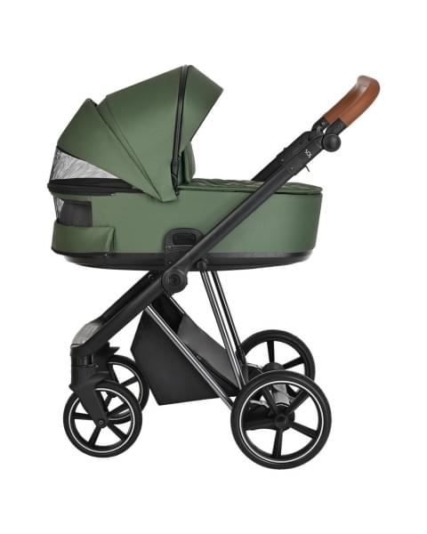 Коляска 3 в 1 Roan Sol Lux, Boho Green шасси Nikiel (Зеленый)