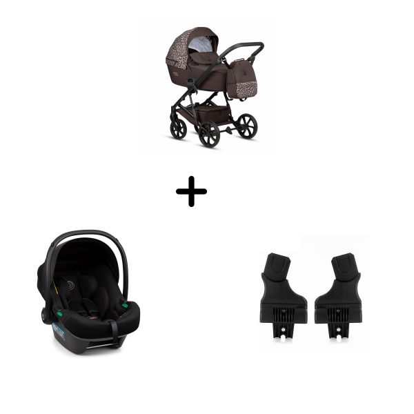 Коляска 3 в 1 Tutis Viva 6+ Wild Elegance, Wild Moca (322)