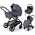 Коляска Agex Prima Pro 3 в 1 с автокреслом i-Safe Black Grey (Серый)