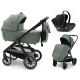 Коляска Agex Prima Pro 3 в 1 с автокреслом i-Team Black Green (Зеленый)