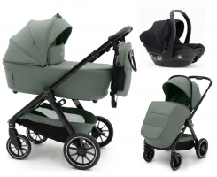 Коляска Agex Prima Pro 3 в 1 с автокреслом i-Team Black Green (Зеленый)