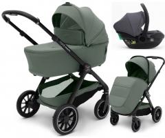 Коляска Agex Prima Pro 3 в 1 с автокреслом i-Team Grey Green (Зеленый)