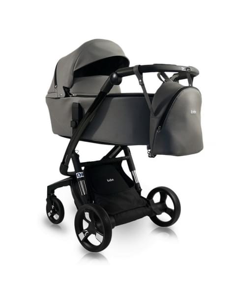 Коляска Ibebe I-Stop Leather 2 в 1 IS 23 Grey/Black
