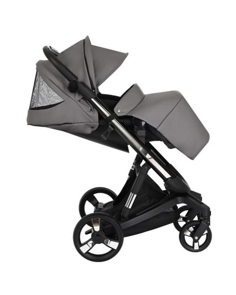 Коляска Ibebe I-Stop Leather 2 в 1 IS 23 Grey/Black