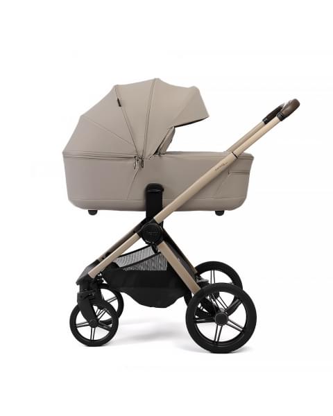 Коляска детская Peppy Monaco thermo 2 в 1 Latte (бежевый), рама серо-коричневая