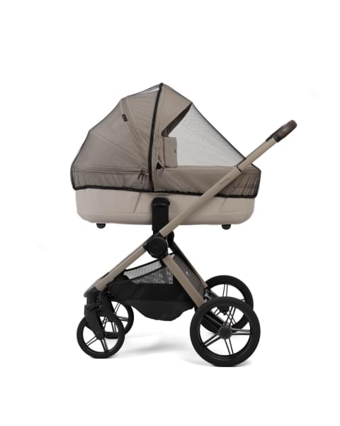Коляска детская Peppy Monaco thermo 2 в 1 Latte (бежевый), рама серо-коричневая