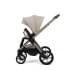 Коляска детская Peppy Monaco thermo 2 в 1 Latte (бежевый), рама серо-коричневая