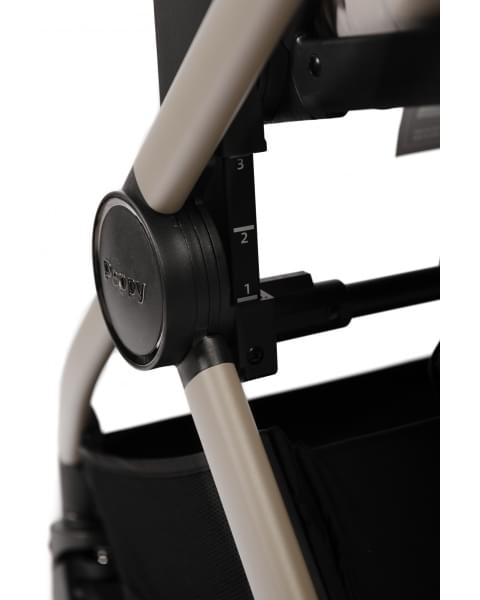 Коляска детская Peppy Monaco thermo 2 в 1 Latte (бежевый), рама серо-коричневая