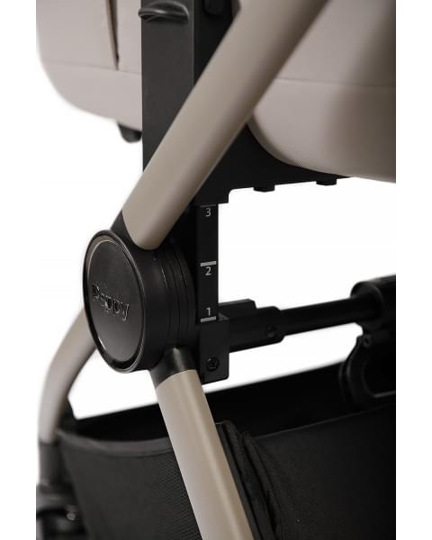 Коляска детская Peppy Monaco thermo 2 в 1 Latte (бежевый), рама серо-коричневая