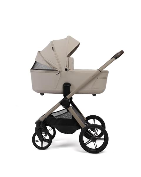 Коляска детская Peppy Monaco thermo 2 в 1 Latte (бежевый), рама серо-коричневая