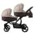 Коляска для двойни 2 в 1 AroTeam Twinat Duo 19, 02 (Коричневый / Бежевый)