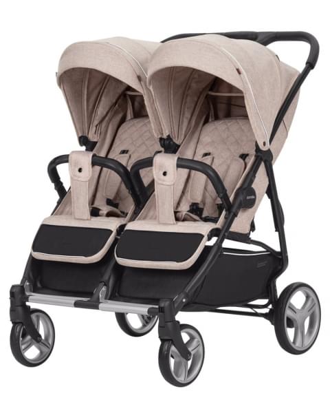 Коляска для двойни 2 в 1 Carrello Connect CRL-5502/1, Cotton Beige (Бежевый)