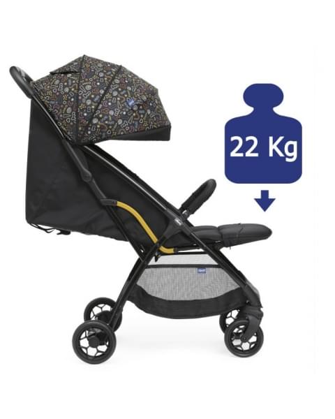 Коляска прогулочная Chicco Glee, Playful Black (Черный / Принт)