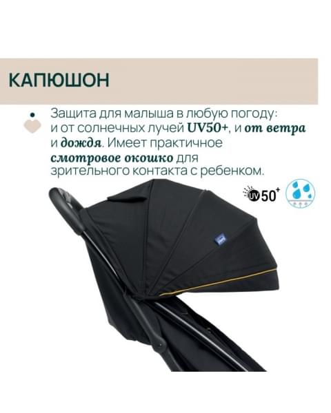 Коляска прогулочная Chicco Glee, Playful Black (Черный / Принт)