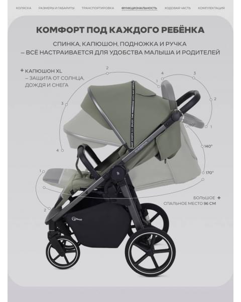 Коляска прогулочная Rant Caspia Soft Olive