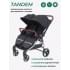 Коляска прогулочная для двойни Mowbaby Tandem Black