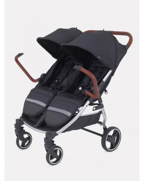 Коляска прогулочная для двойни Mowbaby Tandem Black