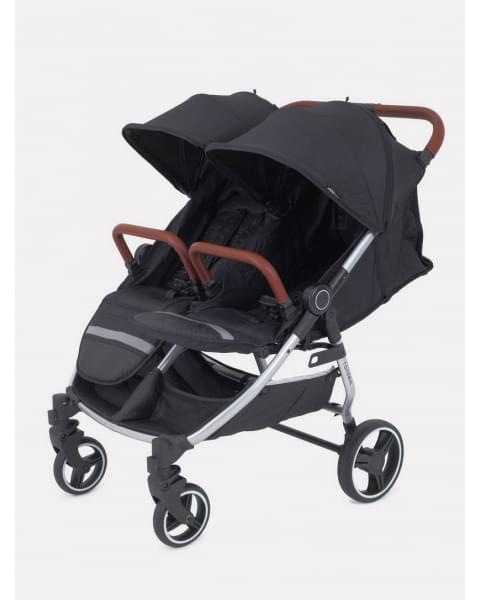 Коляска прогулочная для двойни Mowbaby Tandem Black