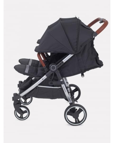 Коляска прогулочная для двойни Mowbaby Tandem Black
