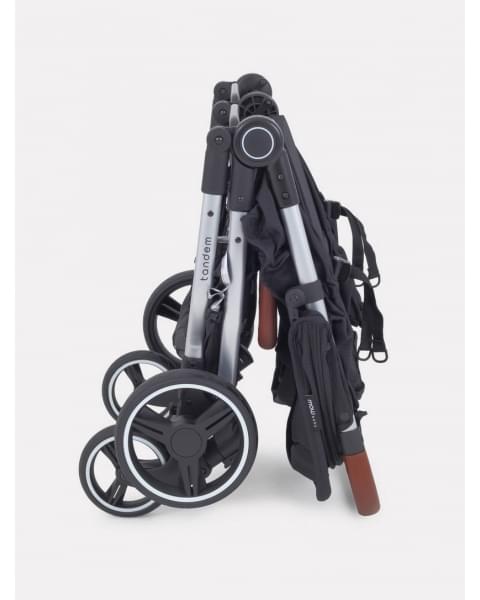 Коляска прогулочная для двойни Mowbaby Tandem Black