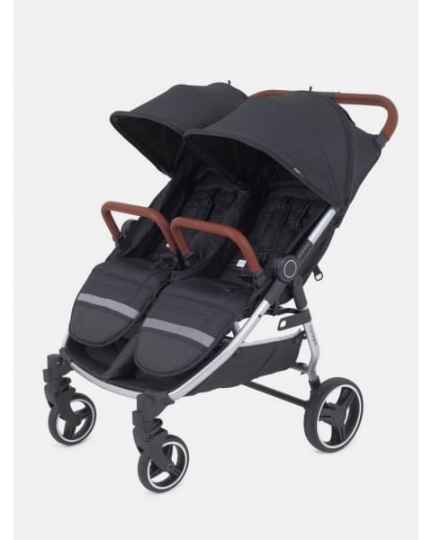 Коляска прогулочная для двойни Mowbaby Tandem Black