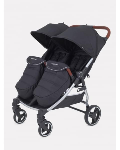 Коляска прогулочная для двойни Mowbaby Tandem Black