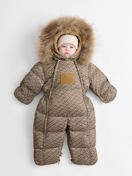 Комбинезон-трансформер детский от Happy Baby beige letters