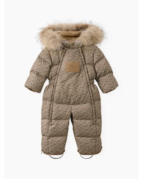 Комбинезон-трансформер детский от Happy Baby beige letters