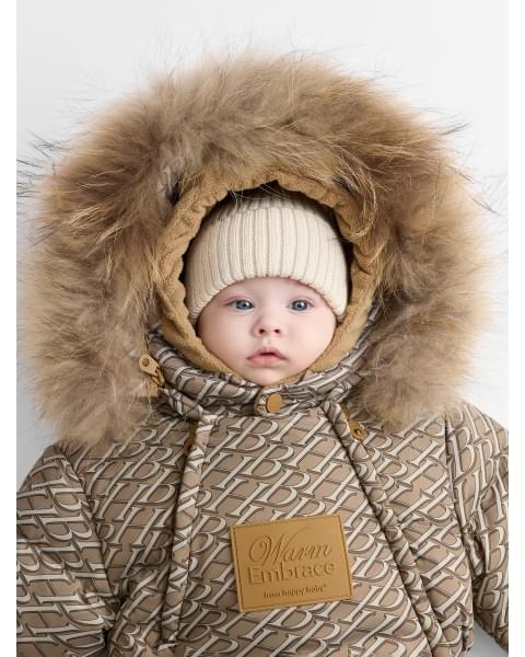 Комбинезон-трансформер детский от Happy Baby beige letters