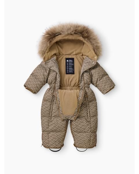 Комбинезон-трансформер детский от Happy Baby beige letters