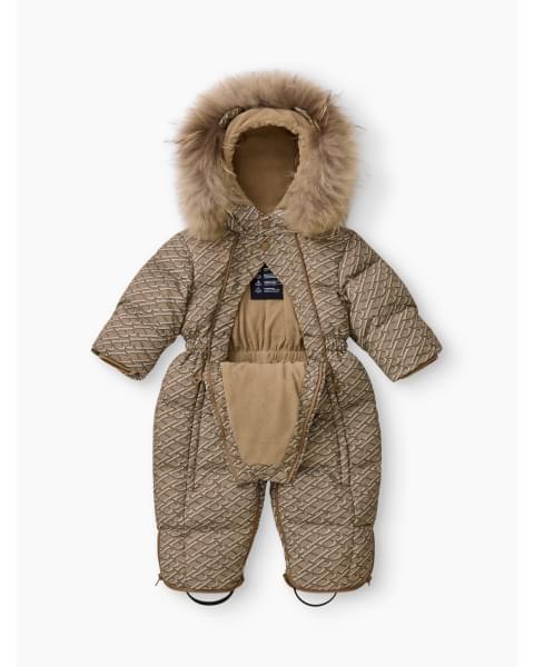 Комбинезон-трансформер детский от Happy Baby beige letters